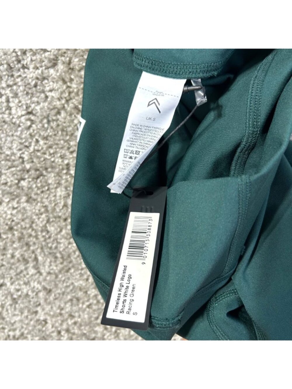 Oner Active Timeless High Waisted Women's Sz Small Shorts Logo Racing Green - Picture 5 of 8